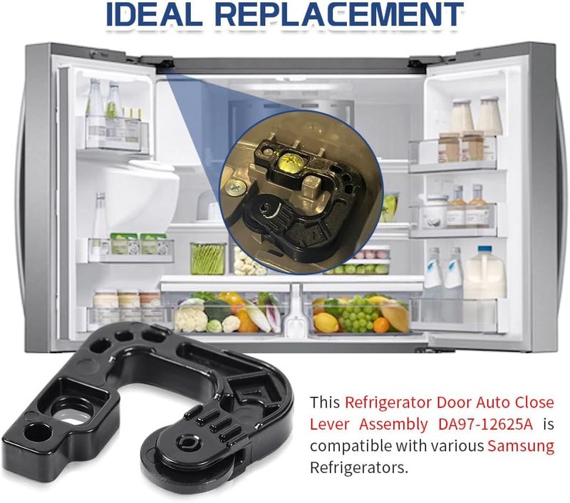 KOZHOM [Upgraded] DA97-12625A Refrigerator Auto Close Lever Assembly fit for Samsung Refrigerators (2 Pack) - Image 2